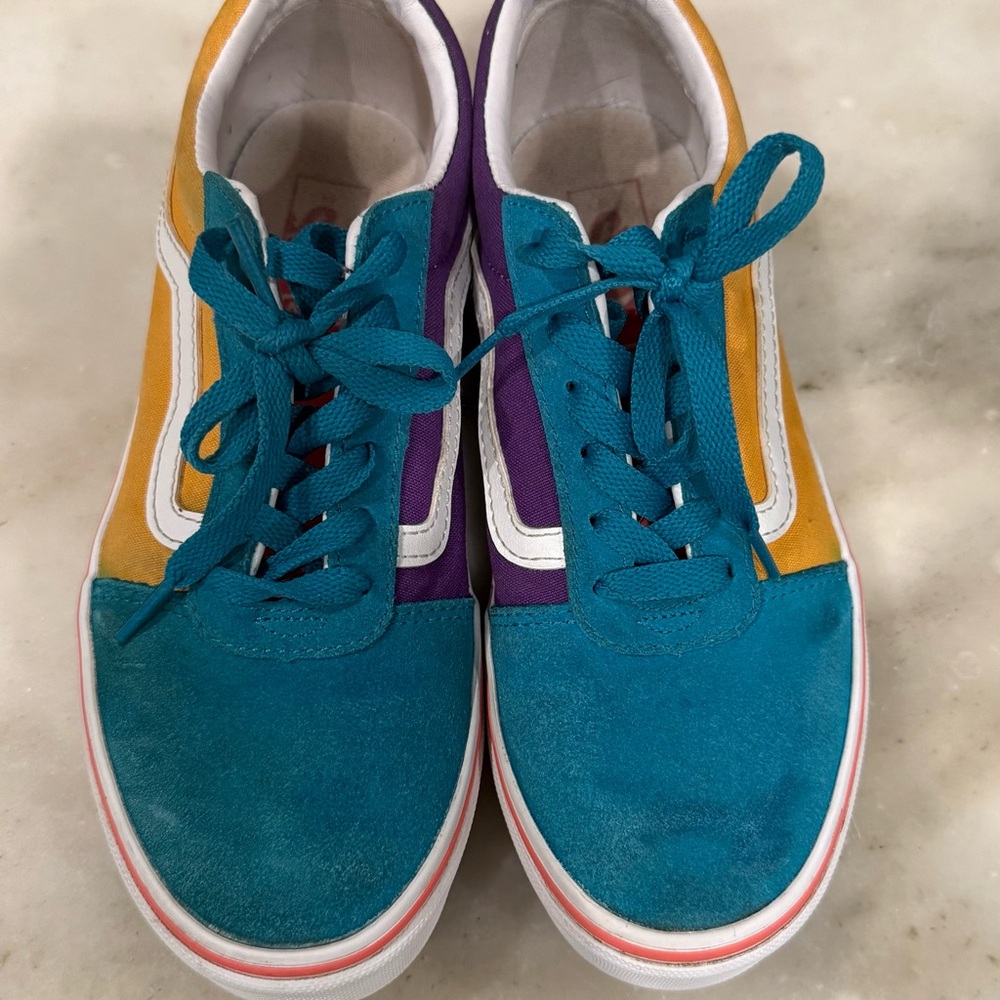 Vans Kids Sneakers - Teal, Yellow, Purple